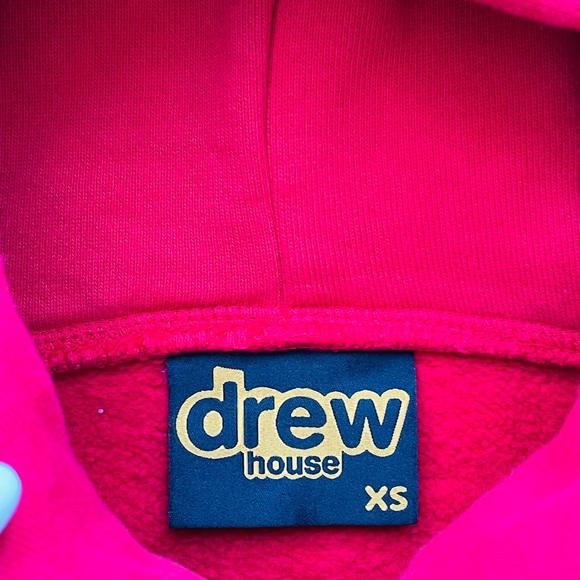 Drew house extra small red hoodie relaxed fit (fits like a medium) - Picture 4 of 5